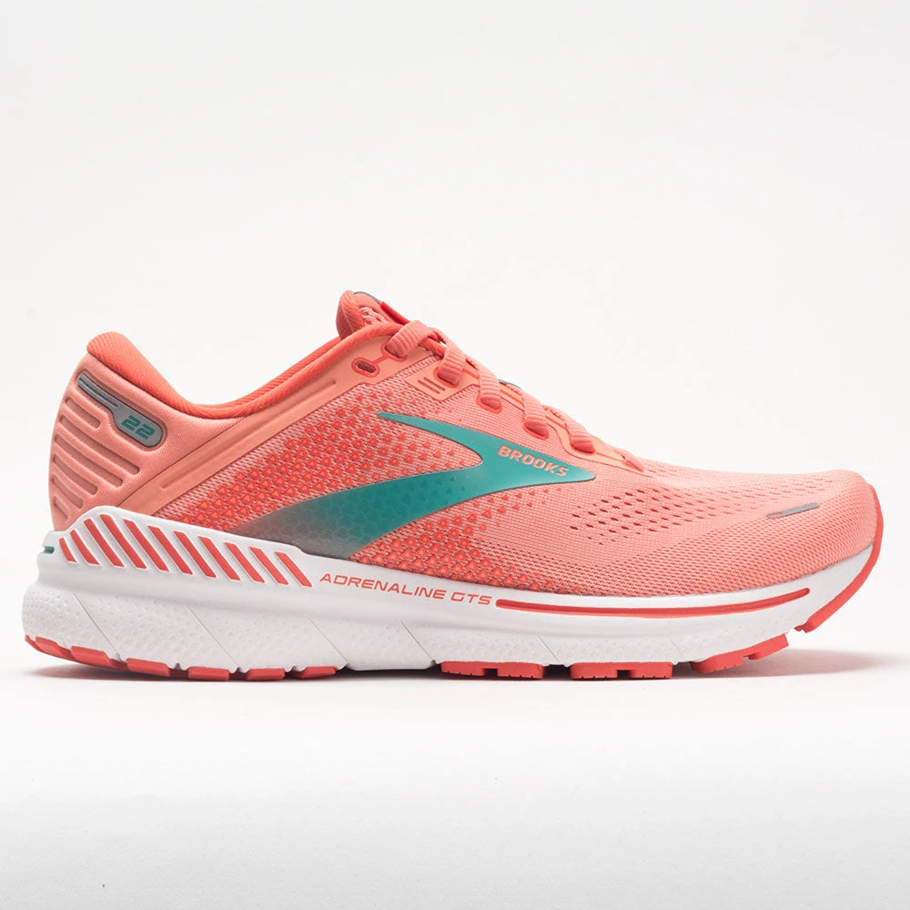 Brooks Adrenaline GTS 22 Women's Coral/Latigo Bay/White 3 Brooks Adrenaline GTS 22 Women's Coral/Latigo Bay/White