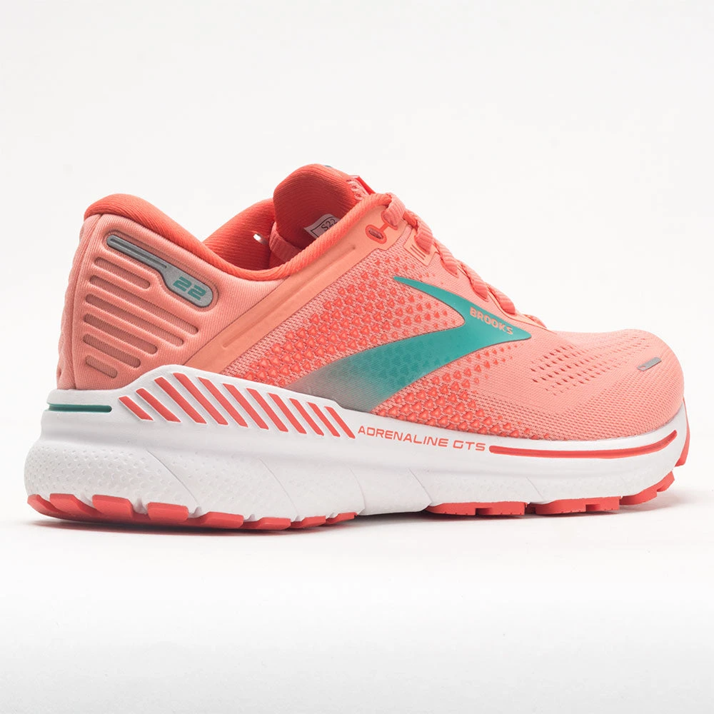 Brooks Adrenaline GTS 22 Women's Coral/Latigo Bay/White 8 Brooks Adrenaline GTS 22 Women's Coral/Latigo Bay/White - Image 6