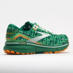 Brooks Ghost 15 Men's Run Lucky Green/White/Orange -Brooks Shoes Shop 049535 6