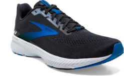 BROOKS Men's Launch 8 (018 - Black/Grey/Blue) -Brooks Shoes Shop 110358 018 A Launch 8