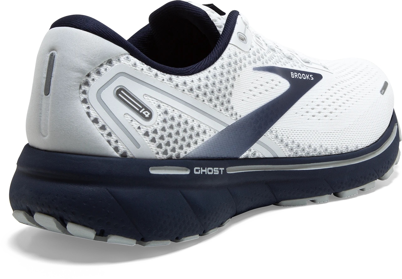 BROOKS Men's Ghost 14 (190 - White/Grey/Navy) 6 BROOKS Men's Ghost 14 (190 - White/Grey/Navy) - Image 4