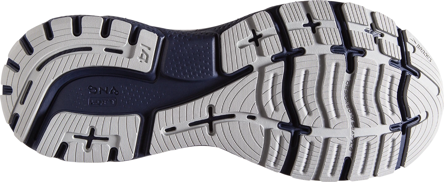 BROOKS Men's Ghost 14 (190 - White/Grey/Navy) 8 BROOKS Men's Ghost 14 (190 - White/Grey/Navy) - Image 6