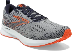 BROOKS Men's Levitate 5 (034 - Grey/Peacoat/Flame) -Brooks Shoes Shop 110370 034 A Levitate 5