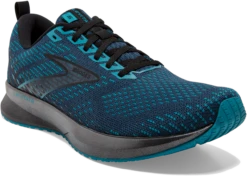 BROOKS Men's Levitate 5 (412 - Titan/Crystal Teal/Black) -Brooks Shoes Shop 110370 412 A Levitate 5