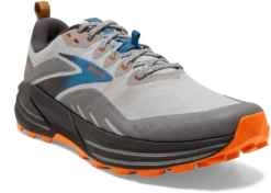 BROOKS Men's Cascadia 16 (038 - Oyster Mushroom/Alloy/Orange) -Brooks Shoes Shop 110376 038 A Cascadia 16