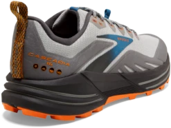 BROOKS Men's Cascadia 16 (038 - Oyster Mushroom/Alloy/Orange) -Brooks Shoes Shop 110376 038 H Cascadia 16