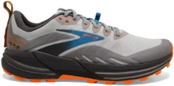 BROOKS Men's Cascadia 16 (038 - Oyster Mushroom/Alloy/Orange)