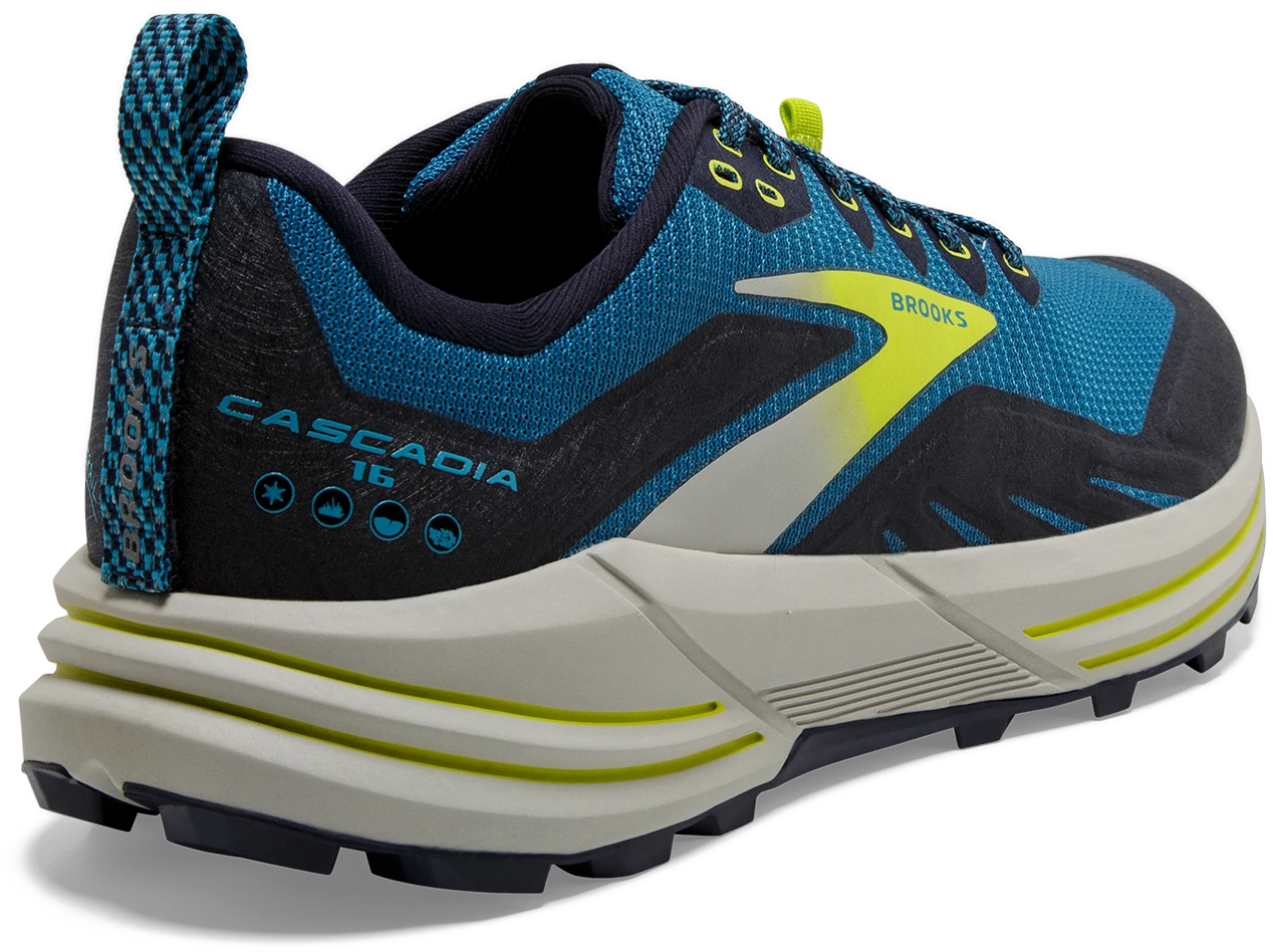 BROOKS Men's Cascadia 16 (469 - Mykonos Blue/Peacoat/Lime) 6 BROOKS Men's Cascadia 16 (469 - Mykonos Blue/Peacoat/Lime) - Image 4