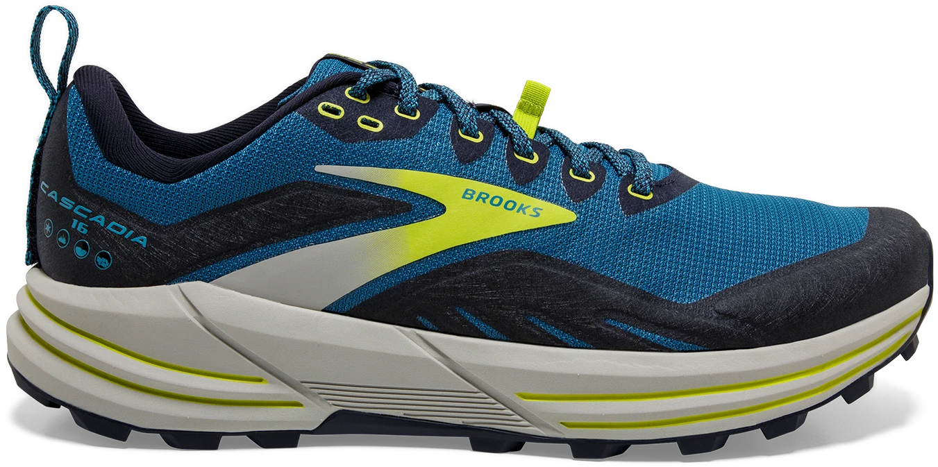 BROOKS Men's Cascadia 16 (469 - Mykonos Blue/Peacoat/Lime) 3 BROOKS Men's Cascadia 16 (469 - Mykonos Blue/Peacoat/Lime)