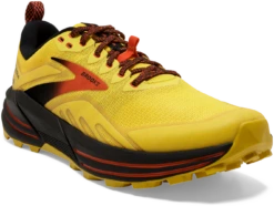 BROOKS Men's Cascadia 16 (745 - Yellow/Black/Grenadine) -Brooks Shoes Shop 110376 745 A Cascadia 16