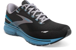 BROOKS Men's Ghost 15 (056 - Black/Blackened Pearl/Blue) -Brooks Shoes Shop 110393 056 A Ghost 15