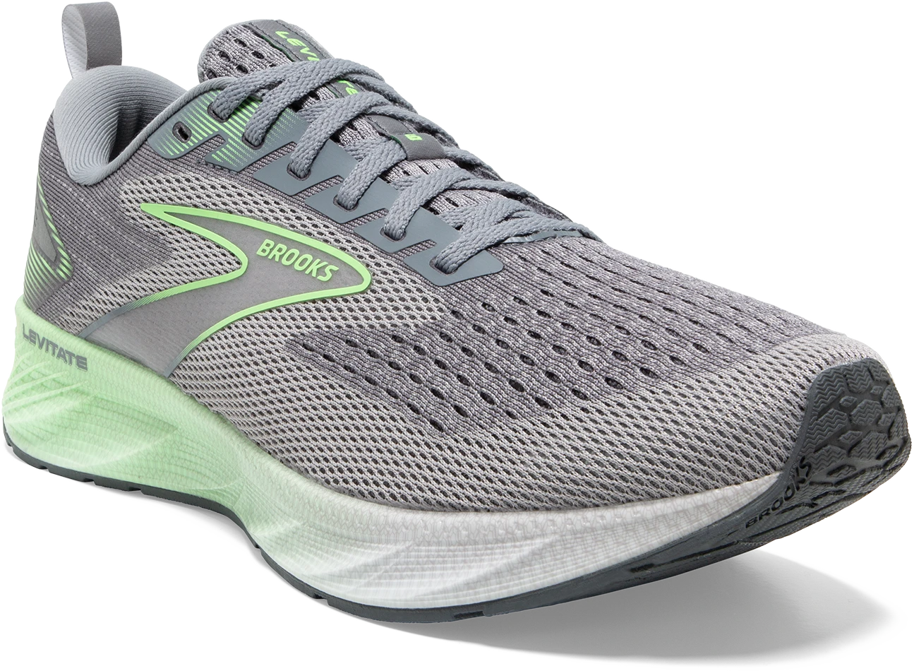 BROOKS Men's Levitate 6 (312 - Primer Grey/Neon Green) 5 BROOKS Men's Levitate 6 (312 - Primer Grey/Neon Green) - Image 3
