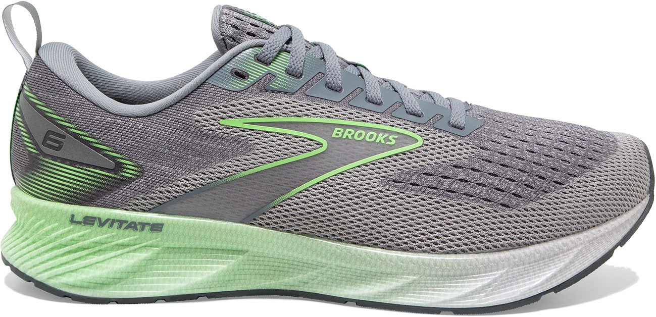 BROOKS Men's Levitate 6 (312 - Primer Grey/Neon Green) 3 BROOKS Men's Levitate 6 (312 - Primer Grey/Neon Green)