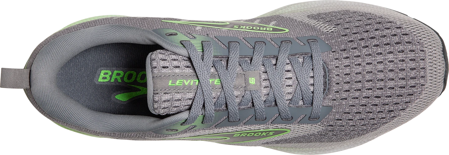 BROOKS Men's Levitate 6 (312 - Primer Grey/Neon Green) 7 BROOKS Men's Levitate 6 (312 - Primer Grey/Neon Green) - Image 5
