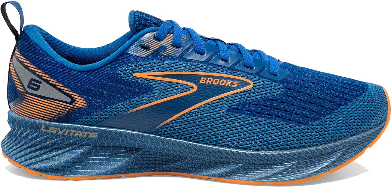 BROOKS Men's Levitate 6 (405 - Classic Blue/Orange) 3 BROOKS Men's Levitate 6 (405 - Classic Blue/Orange)