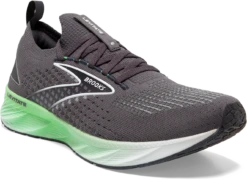 BROOKS Men's Levitate Stealthfit 6 (323 - Blackened Pearl/Green/White) -Brooks Shoes Shop 110397 323 A Levitate StealthFit 6