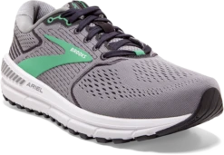 BROOKS Women's Ariel '20 (076 - Alloy/Blackened Pearl/Green) -Brooks Shoes Shop 120315 076 A Ariel 20