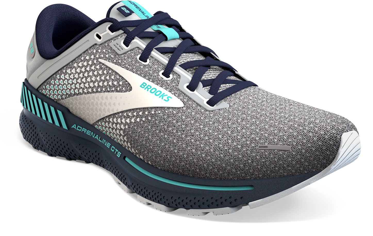 BROOKS Women's Adrenaline GTS 22 (036 - Grey/Peacoat/Aruba) 5 BROOKS Women's Adrenaline GTS 22 (036 - Grey/Peacoat/Aruba) - Image 3