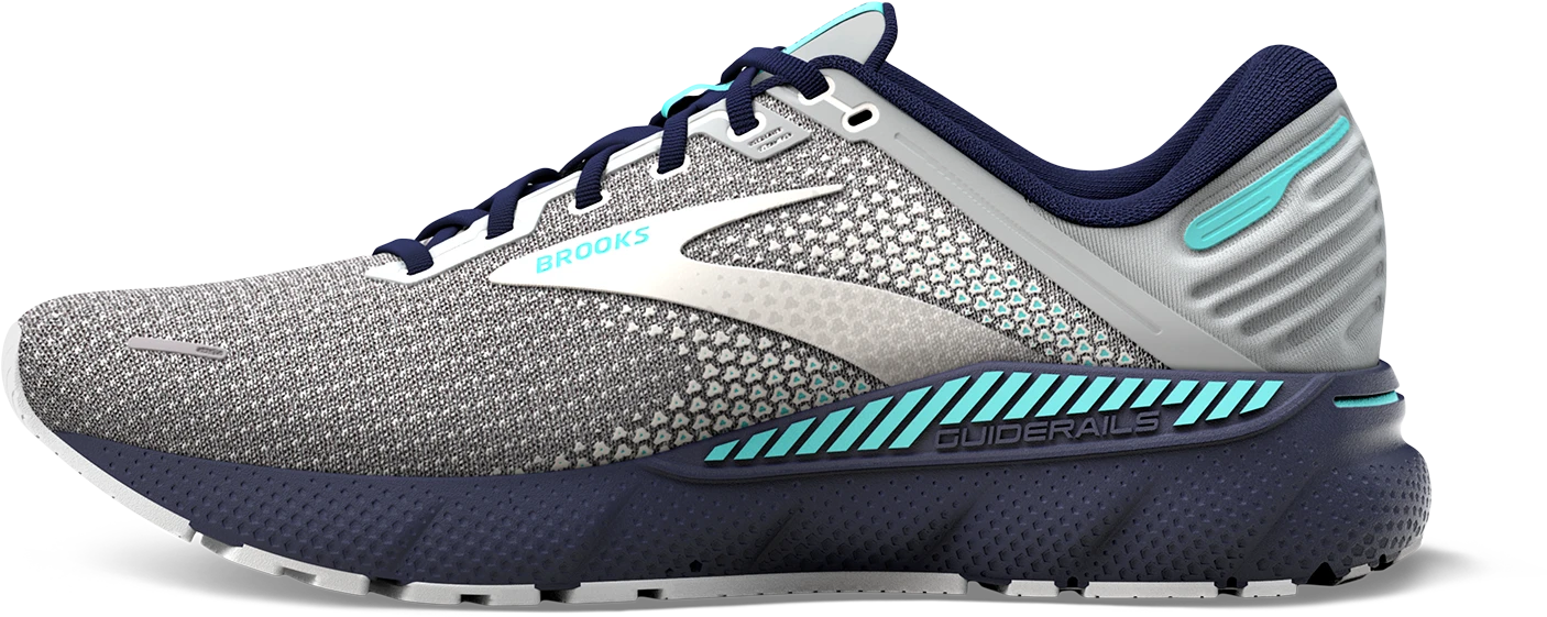 BROOKS Women's Adrenaline GTS 22 (036 - Grey/Peacoat/Aruba) 4 BROOKS Women's Adrenaline GTS 22 (036 - Grey/Peacoat/Aruba) - Image 2