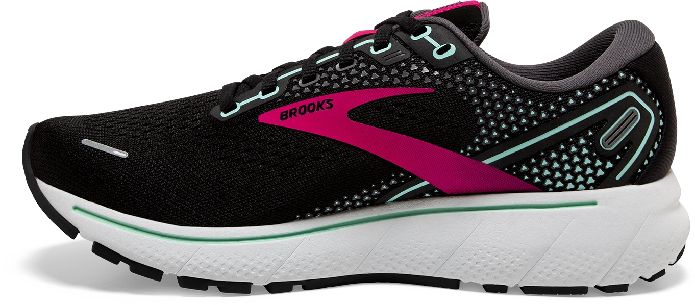 BROOKS Women's Ghost 14 (013 - Black/Pink/Yucca) 4 BROOKS Women's Ghost 14 (013 - Black/Pink/Yucca) - Image 2