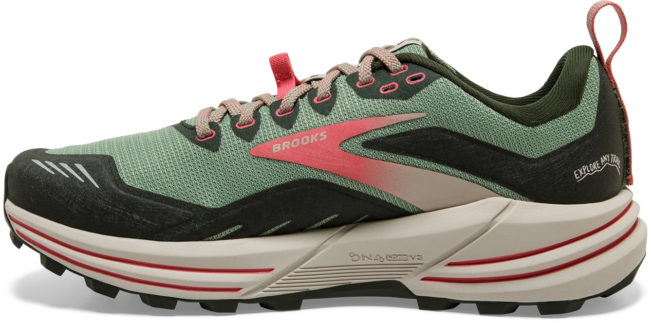 BROOKS Women's Cascadia 16 (394 - Basil/Duffel Bag/Coral) 4 BROOKS Women's Cascadia 16 (394 - Basil/Duffel Bag/Coral) - Image 2