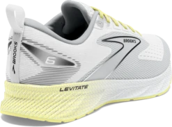 BROOKS Women's Levitate 6 (137 - White/Oyster/Yellow) -Brooks Shoes Shop 120383 137 H Levitate 6