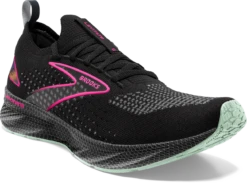 BROOKS Women's Levitate Stealthfit 6 (011 - Black/Pink) -Brooks Shoes Shop 120385 011 A Levitate StealthFit 6