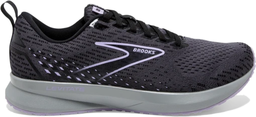 BROOKS Women's Levitate 5 (080 - Ebony/Black/Lilac) -Brooks Shoes Shop 4270A969 B99F 4E0C ADF0 584DB14FEA69