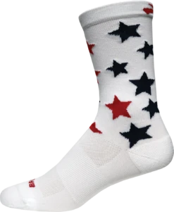 Tempo Knit Crew Sock (108 - Red & Blue Star/Brooks Run USA)