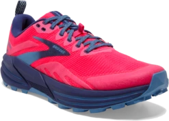 BROOKS Women's Cascadia 16 (647 - Pink/Flambe/Cobalt) -Brooks Shoes Shop 8B3F2770 03D3 4558 9764 304BCCAF7CE9