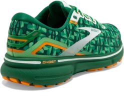 BROOKS Men's Ghost 15 “Run Lucky” (371 - Green/White/Orange) -Brooks Shoes Shop D145F554 ADFD 4B9F 85C2 87560D3CA95F