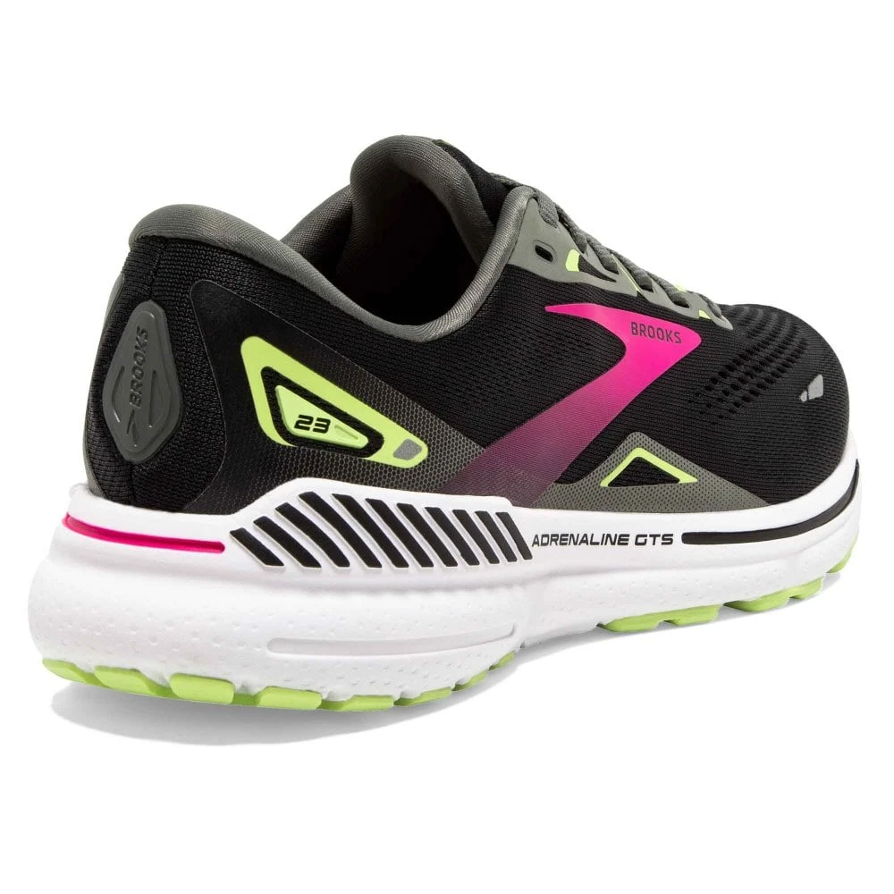 BROOKS Adrenaline GTS 23 Womens Running Shoes Black/Gunmetal/Sharp Green 4 BROOKS Adrenaline GTS 23 Womens Running Shoes Black/Gunmetal/Sharp Green - Image 2