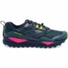 BROOKS Cascadia 15 Womens Trail Running Shoes Navy/Pink/Yellow -Brooks Shoes Shop cascadia 15 womens b width standard cushioned trail running shoes navy pink yellow p6589 26001 image