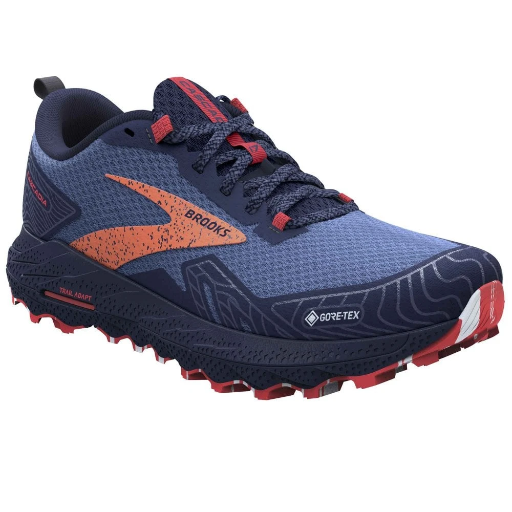 Brooks Shoes Shop -Brooks Shoes Shop cascadia 17 gtx womens waterproof trail running shoes navy bittersweet peacoat p8265 32841 image
