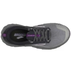 BROOKS Cascadia 17 Womens Trail Running Shoes Oyster/Blackened Pearl/Purple -Brooks Shoes Shop cascadia 17 womens trail running shoes oyster blackened pearl purple p8261 32831 image
