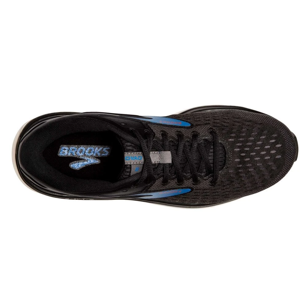 BROOKS Dyad 11 Mens Running Shoes Black/Ebony/Blue 4 BROOKS Dyad 11 Mens Running Shoes Black/Ebony/Blue - Image 2