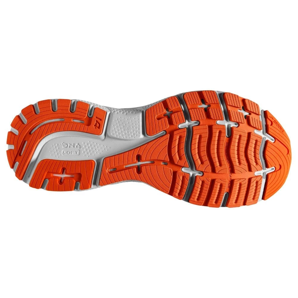 BROOKS Ghost 14 Mens Running Shoes Titan/Teal/Flame 5 BROOKS Ghost 14 Mens Running Shoes Titan/Teal/Flame - Image 3