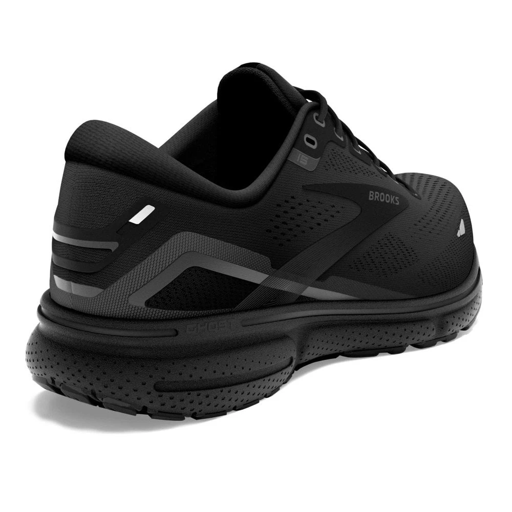 BROOKS Ghost 15 Wide D Womens Running Shoes Black/Black/Ebony 4 BROOKS Ghost 15 Wide D Womens Running Shoes Black/Black/Ebony - Image 2