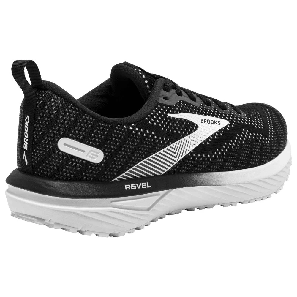 BROOKS Revel 6 Womens Running Shoes Black/Blackened Pearl/White 4 BROOKS Revel 6 Womens Running Shoes Black/Blackened Pearl/White - Image 2